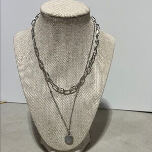 Elegant Silver Chain Necklace Set